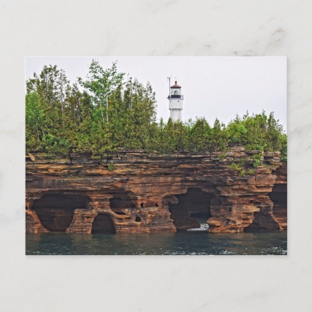 Apostle Islands - Devil's Island Lighthouse Postcard (Front)