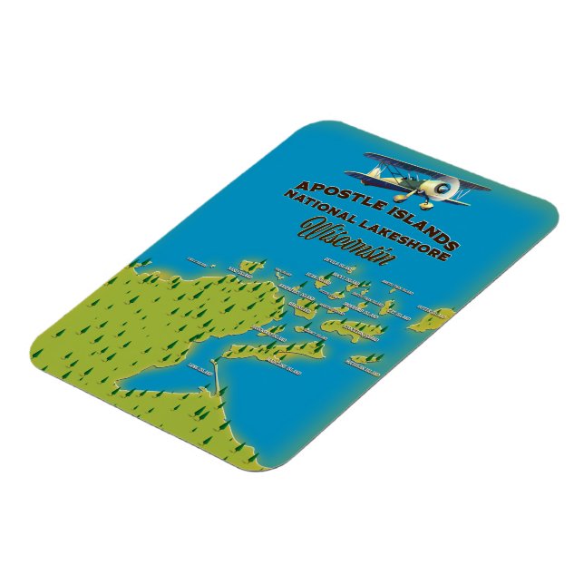 Apostle Islands National Lakeshore map Magnet (Left Side)
