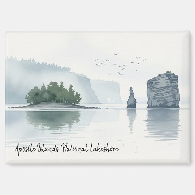 Apostle Islands National Lakeshore Watercolor Magnet (Front)