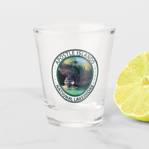 Apostle Islands National Lakeshore Wisconsin Badge Shot Glass