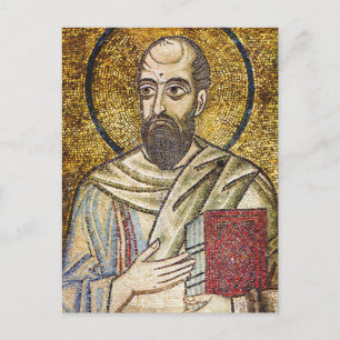 Apostle Paul Byzantine Mosaic Icon Postcard