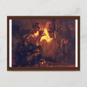 Apostle Peter Denies Christ, By Rembrandt Harmens Postcard