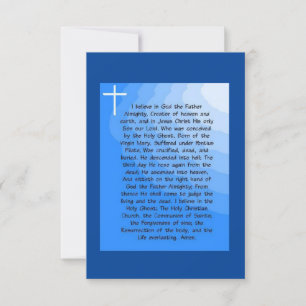 Apostles Creed Card