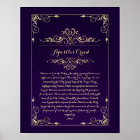 Apostles' Creed Catholic Prayer Poster