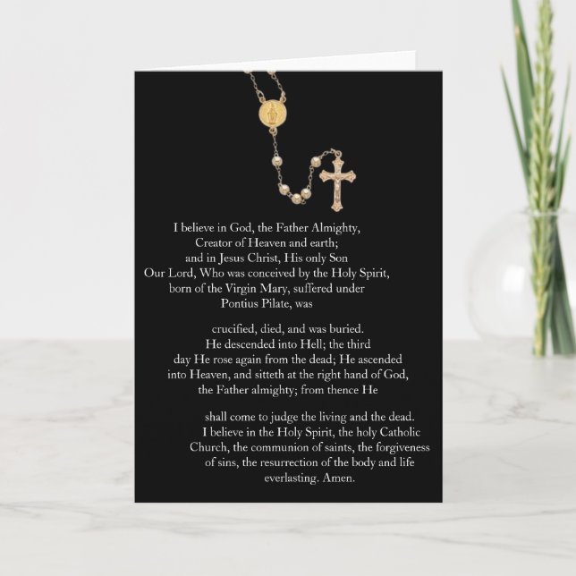 "Apostles Creed" Prayer Card (Front)