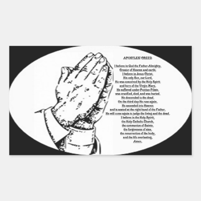 apostles creed prayer sticker (Front)