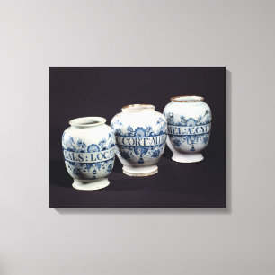 Apothecaries' drug jars, c.1740 canvas print
