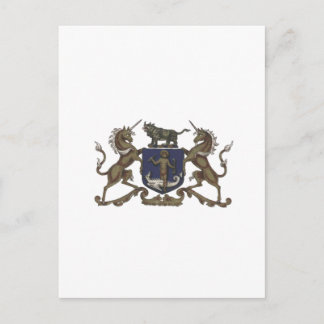 Apothecaries Unicorn Crest Postcard