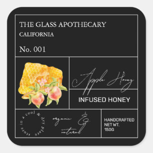 Apothecary Apple Infused Honey Label