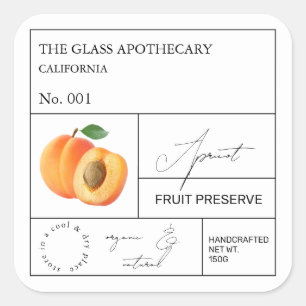 Apothecary Apricot Label