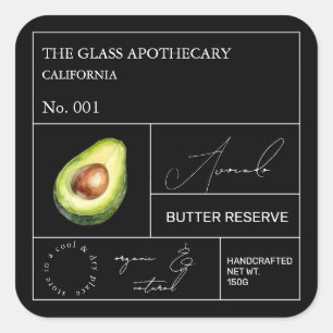 Apothecary Avocado Label