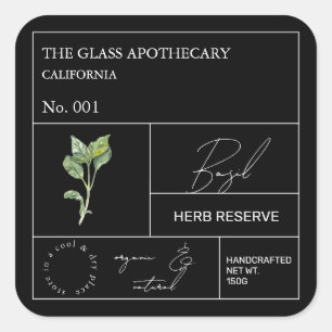 Apothecary Basil Label