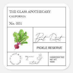 Apothecary Beet Root Label