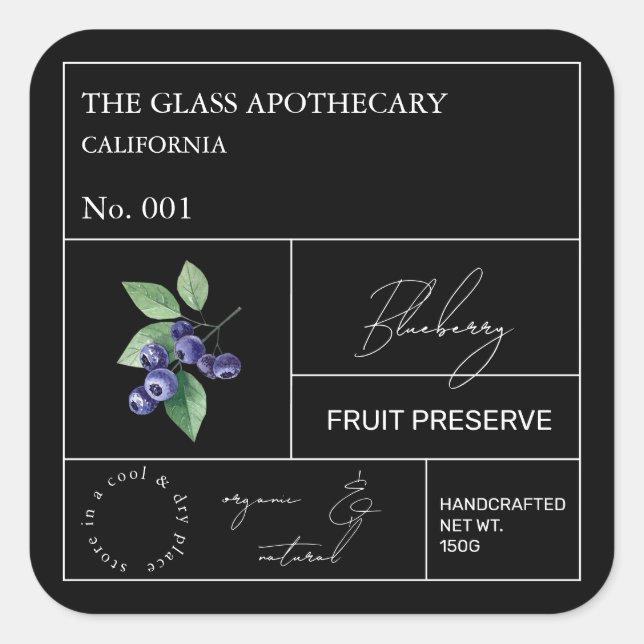 Apothecary Blueberry Label (Front)