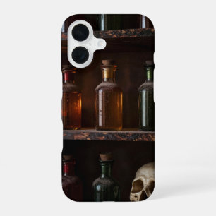 Apothecary Bottles and Skull Gothic Case