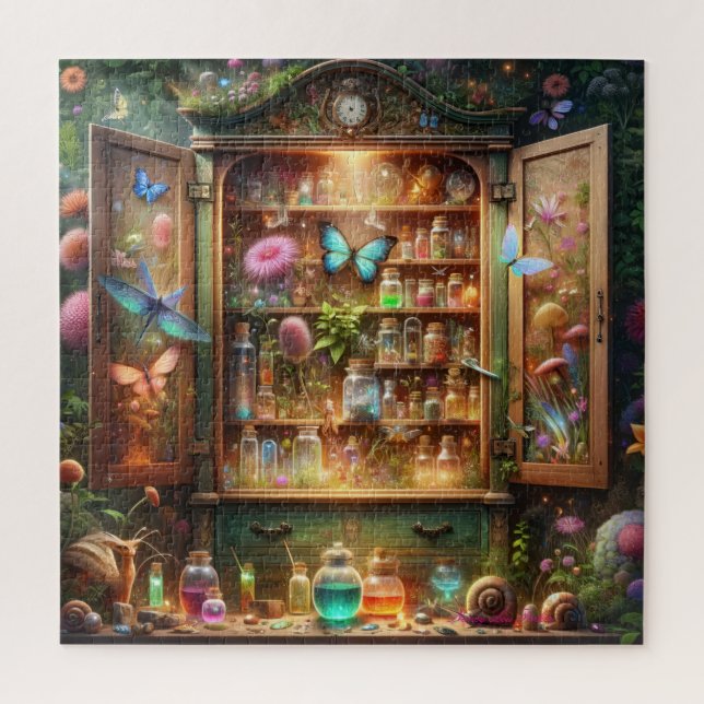 Apothecary Butterfly Cabinet Magical Potions Jigsaw Puzzle (Vertical)