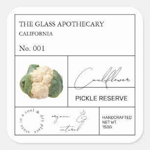 Apothecary Cauliflower Label