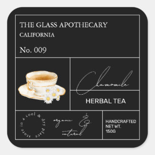 Apothecary Chamomile Herbal Tea Label