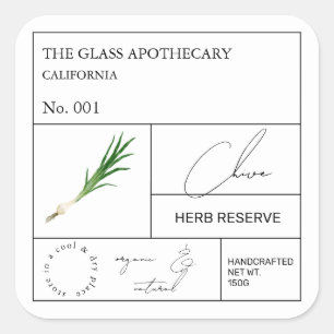 Apothecary Chive Label