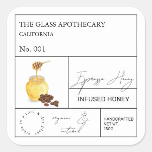 Apothecary Coffee Espresso Infused Honey Label