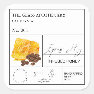 Apothecary Coffee Espresso Infused Honey Label