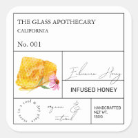Apothecary Echinacea Infused Honey Label