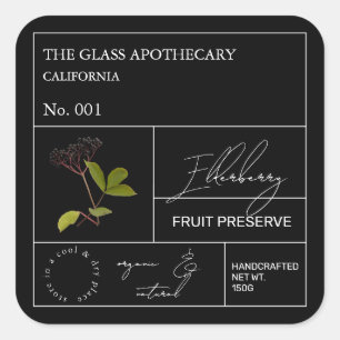 Apothecary Elderberry Étiquette