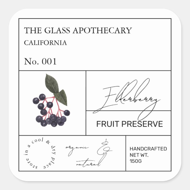 Apothecary Elderberry Label (Front)