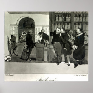 Apothecary, engraved by Delpech Poster
