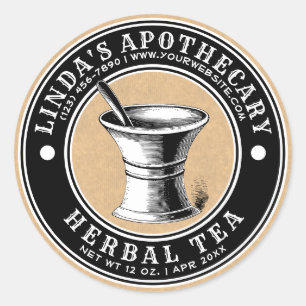 Apothecary Homemade Herbal Tea Label Template