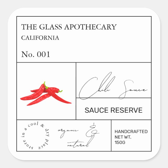 Apothecary Hot Chili Label (Front)