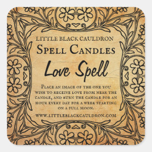 Apothecary Intention Meditation Spell Candle Label
