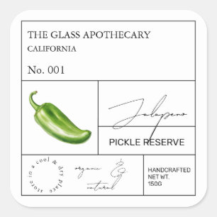 Apothecary Jalapeno Label
