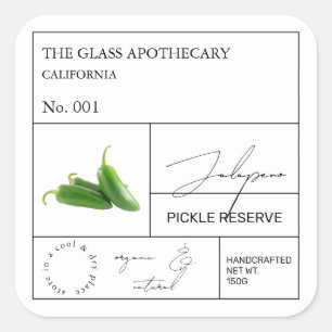 Apothecary Jalapeno Label