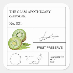 Apothecary Kiwi Étiquette