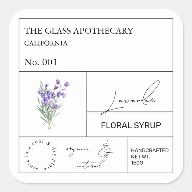Apothecary Lavender Label (Front)
