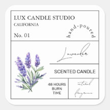 Apothecary Lavender Scented Candle Label
