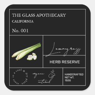Apothecary Lemongrass Label