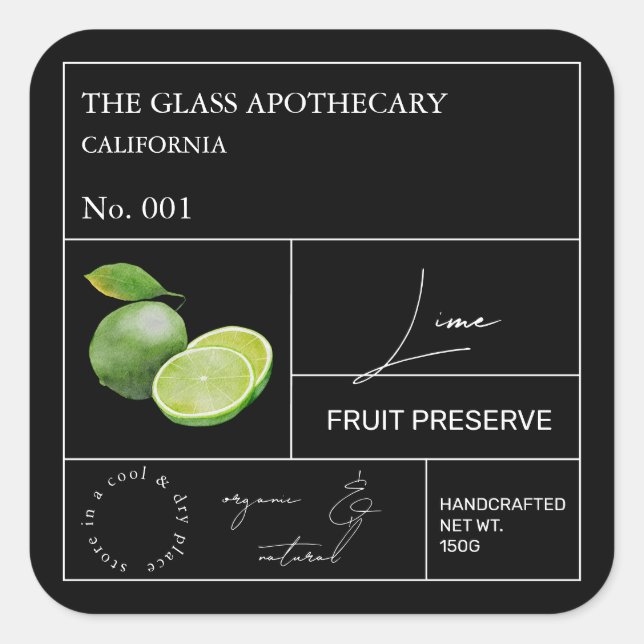 Apothecary Lime Label (Front)