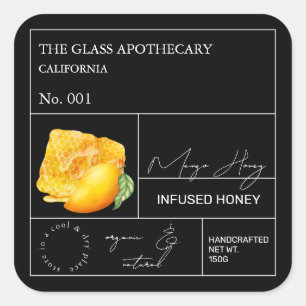 Apothecary Mango Étiquette de miel infusé