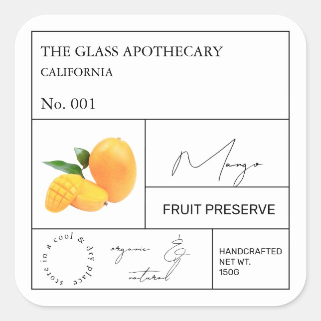 Apothecary Mango Label (Front)