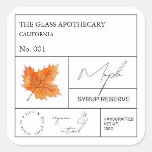 Apothecary Maple Syrup Label