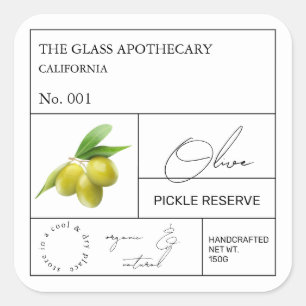 Apothecary Olive Label