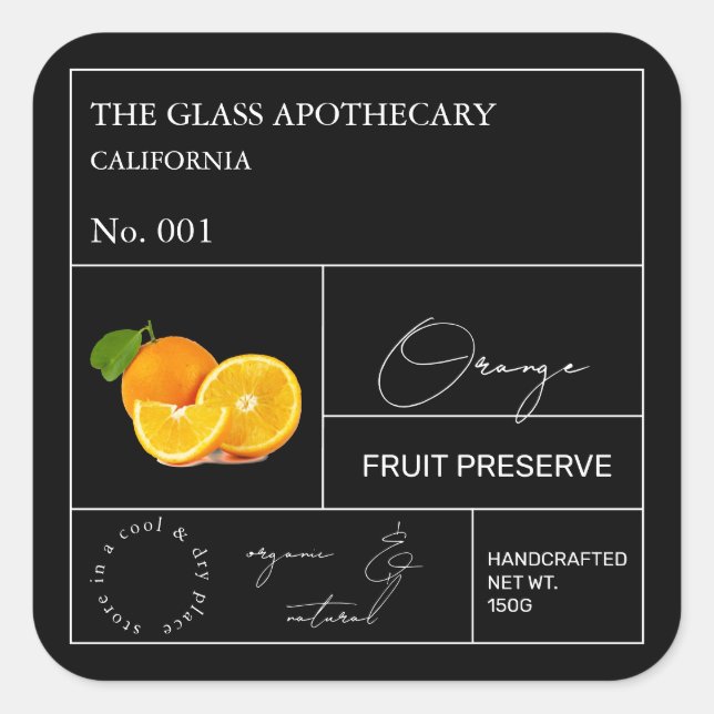Apothecary Orange Label (Front)