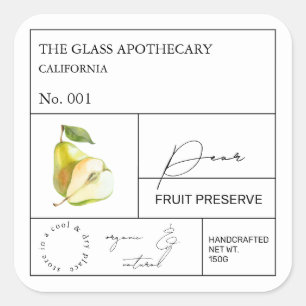 Apothecary Pear Label