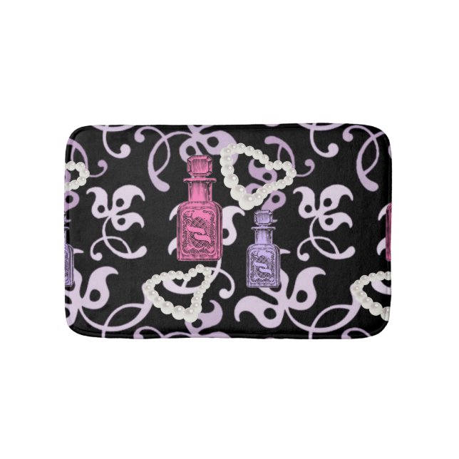 Apothecary & Pearl Hearts Small Bath Mat (Front)