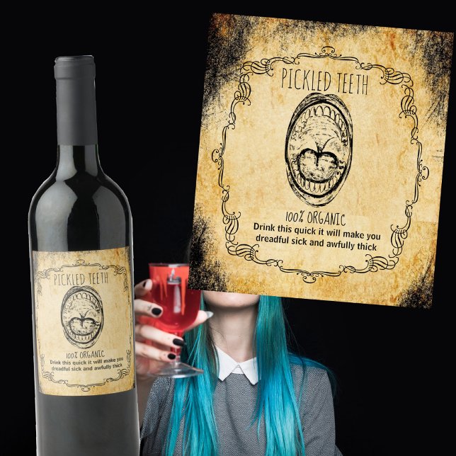Apothecary Pickled Teeth Vintage Halloween Label (Creator Uploaded)