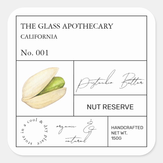 Apothecary Pistachio Label (Front)