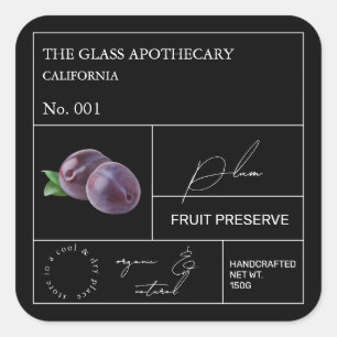 Apothecary Plum Label
