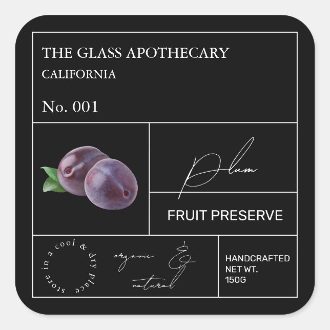 Apothecary Plum Label (Front)